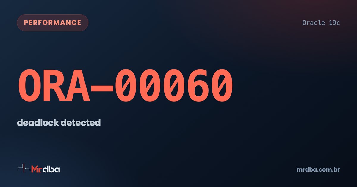 Terminal mostrando ORA-00060, deadlock detected